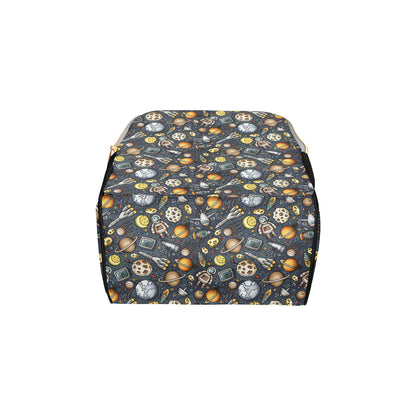 Space Pattern Print Diaper Bag Backpack