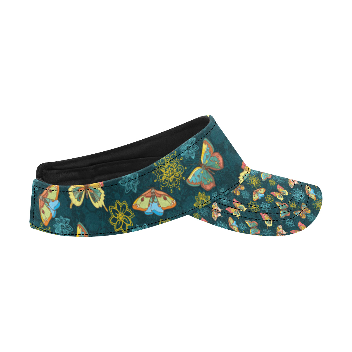 Butterfly Hand Draw Print Pattern Unisex Sun Visor