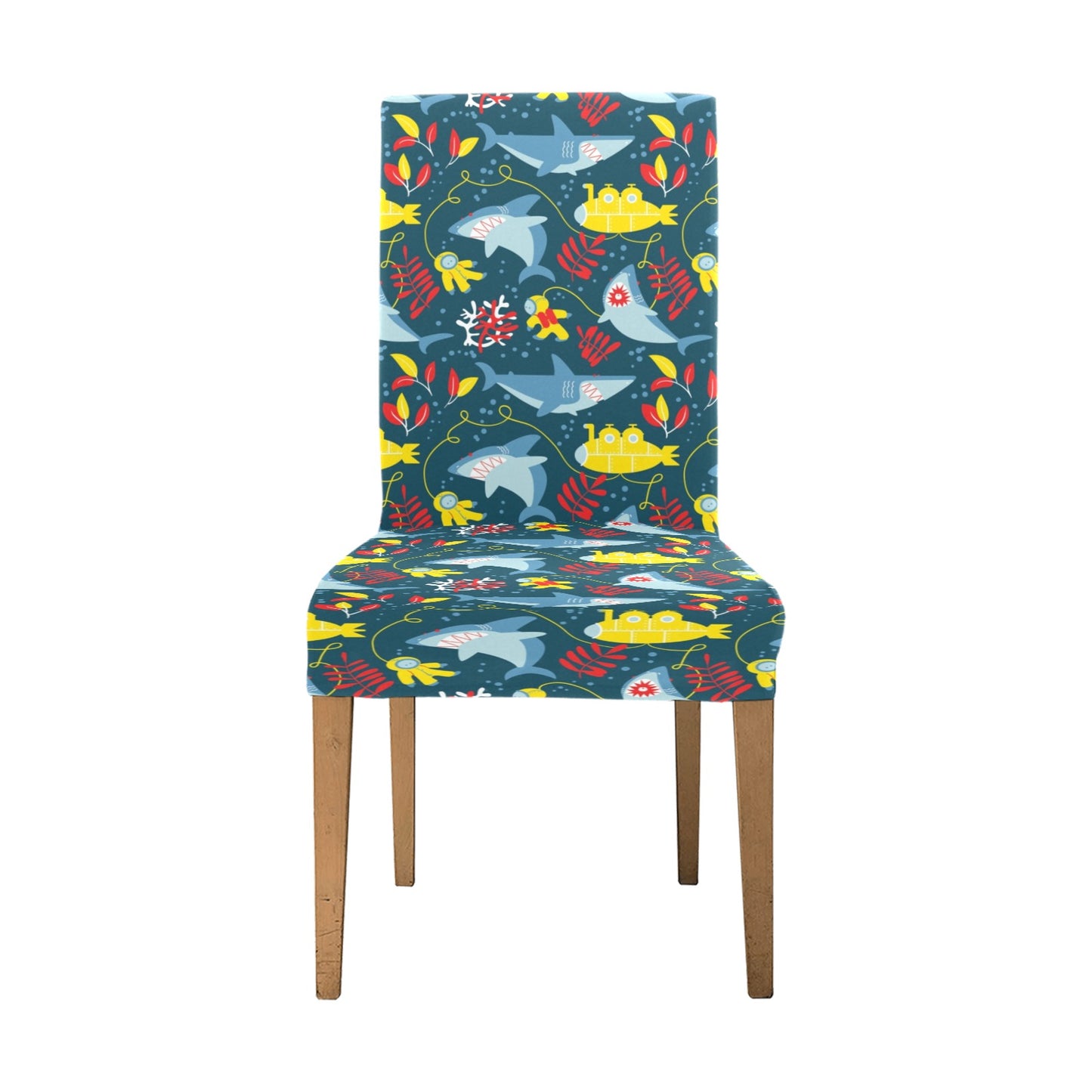 Scuba With Sharks Print Design LKS303 Dining Chair Slipcover