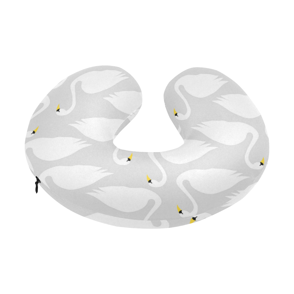 Swan Pattern Print Design 02 U-Shaped Travel Neck Pillow