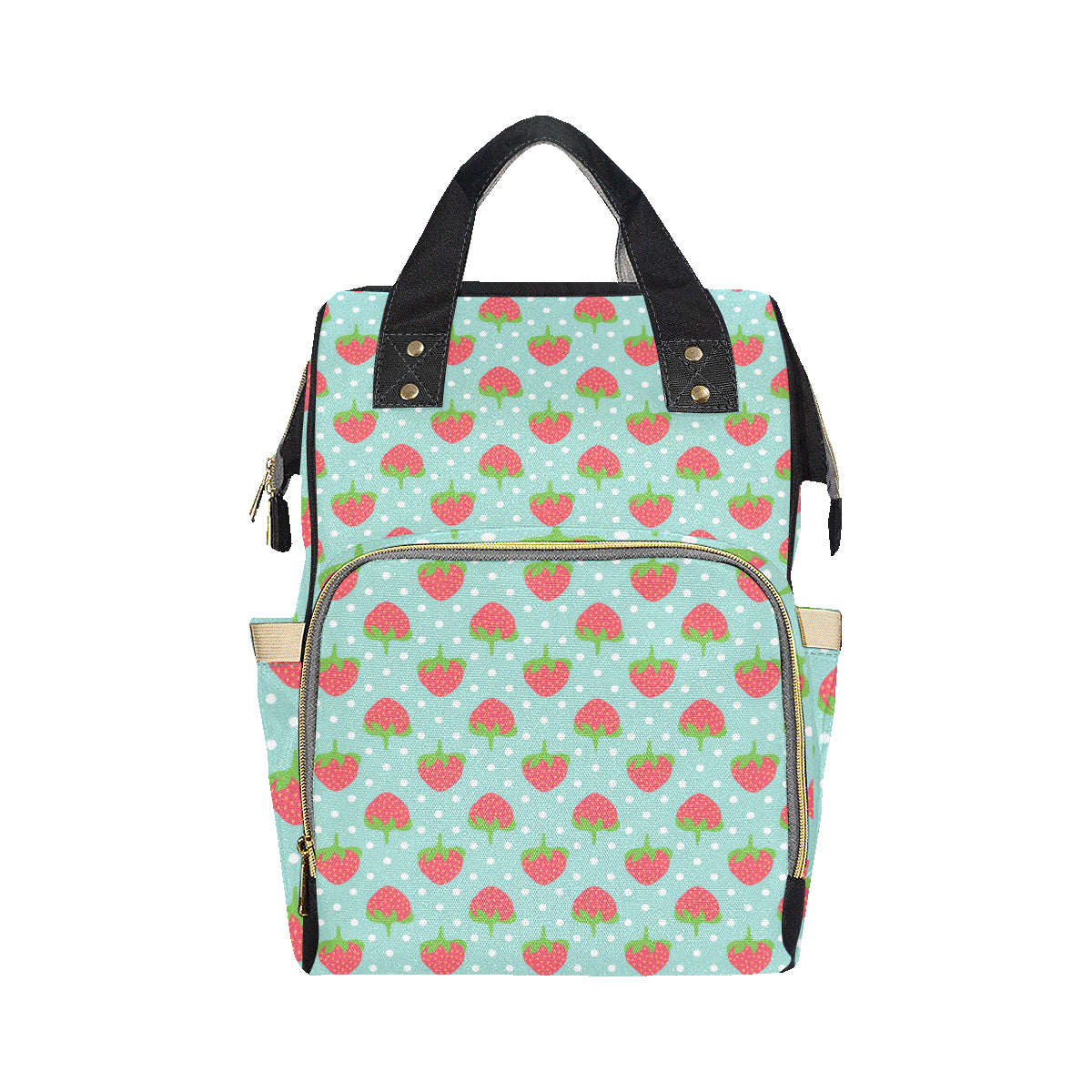 Strawberry Pattern Print Design SB06 Diaper Bag Backpack