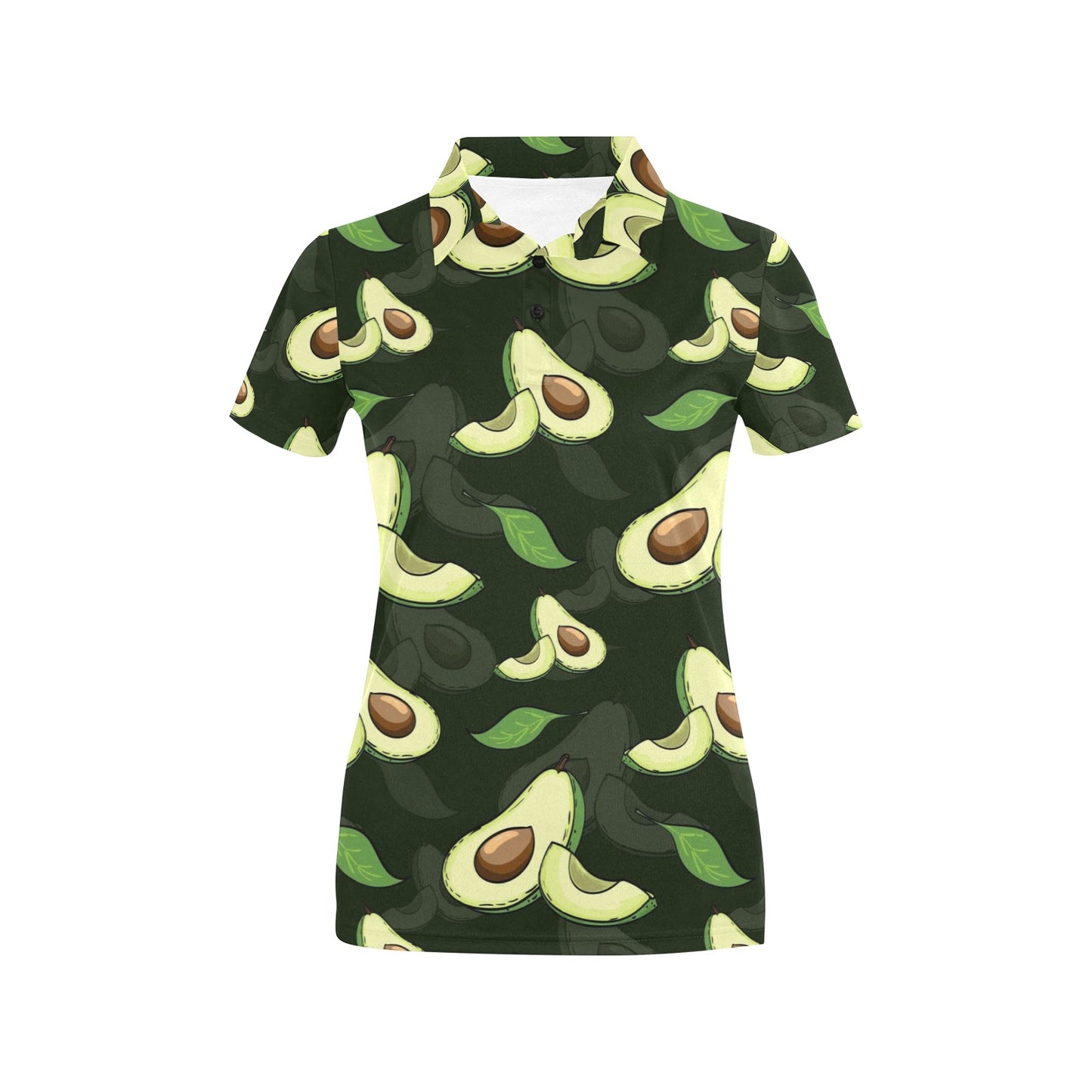 Avocado Pattern Print Design AC07 Women's Polo Shirt