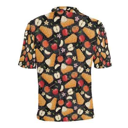 Apple Pie Pattern Print Design 01 Men Polo Shirt