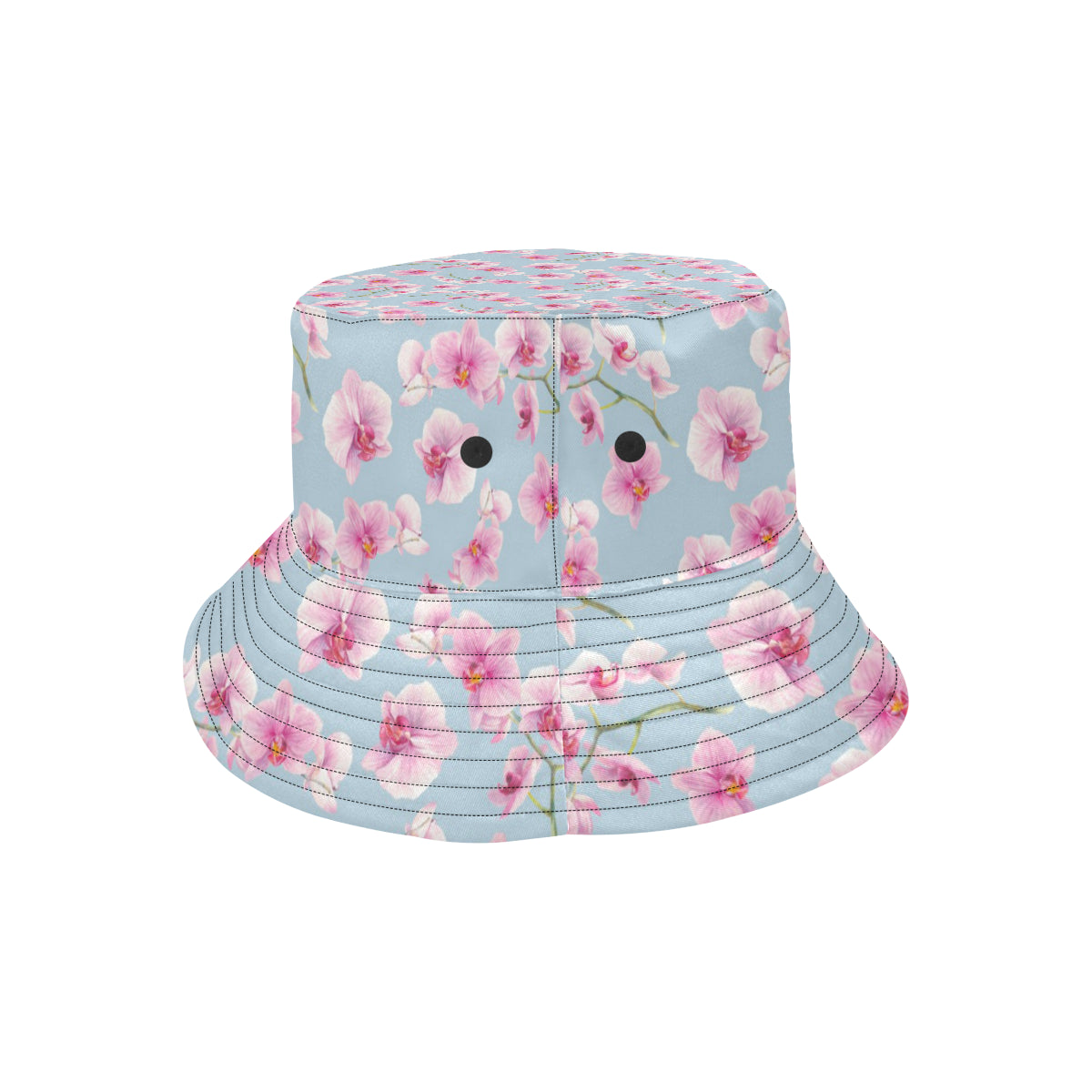 Orchid Pink Pattern Print Design OR01 Unisex Bucket Hat