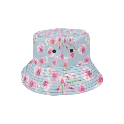 Orchid Pink Pattern Print Design OR01 Unisex Bucket Hat