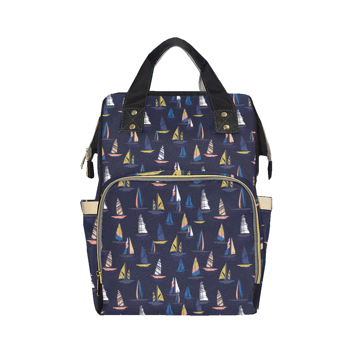 Sailing Ships Pattern Print Design A03 Diaper Bag Backpack