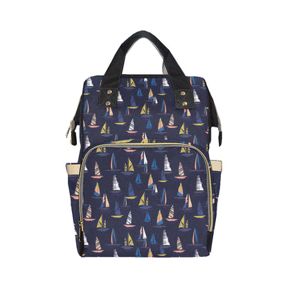Sailing Ships Pattern Print Design A03 Diaper Bag Backpack