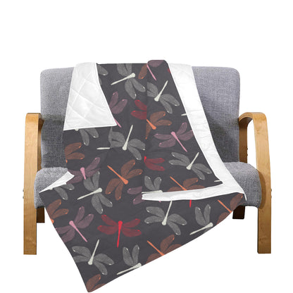Dragonfly Pattern Print Design 01 Premium Quilt
