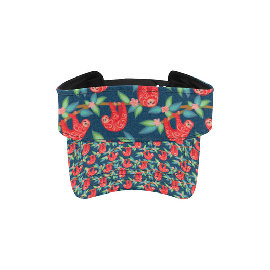 Sloth Red Design Themed Print Unisex Sun Visor