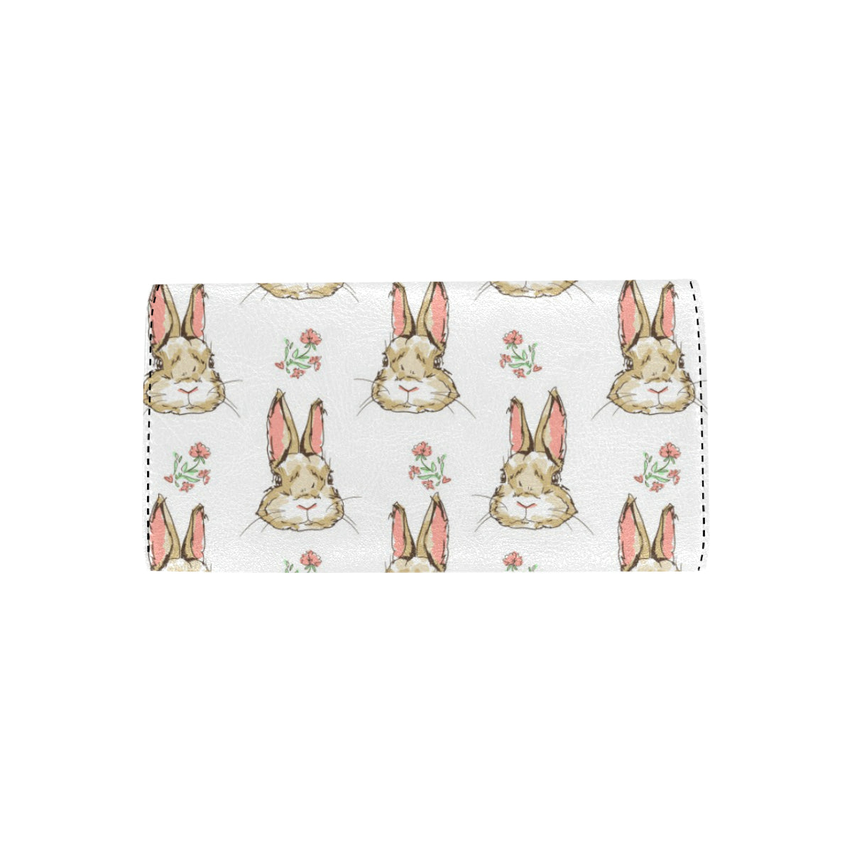 Rabbit Pattern Print Design RB09 Women's Trifold Wallet