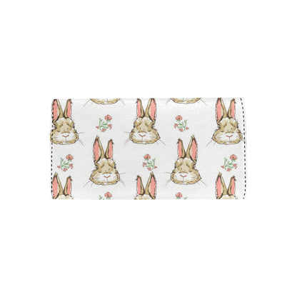 Rabbit Pattern Print Design RB09 Women's Trifold Wallet