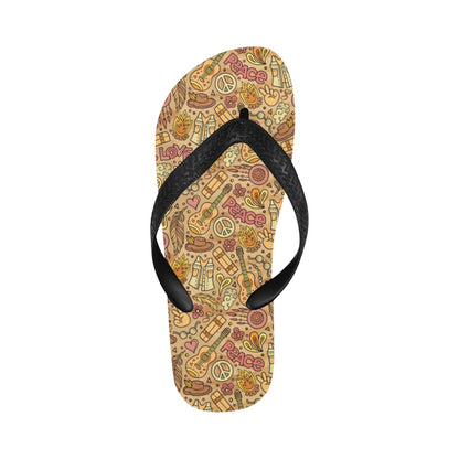 Hippie Print Design LKS305 Flip Flops