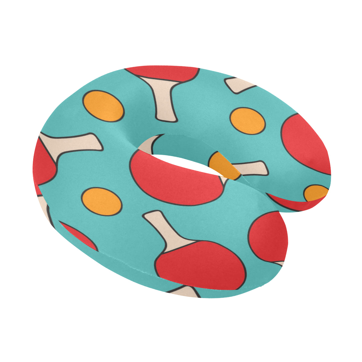 Ping Pong Pattern Print Design A01 U-Shaped Travel Neck Pillow