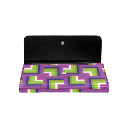 Optical illusion Pattern Print Design A05 Women's Trifold Wallet
