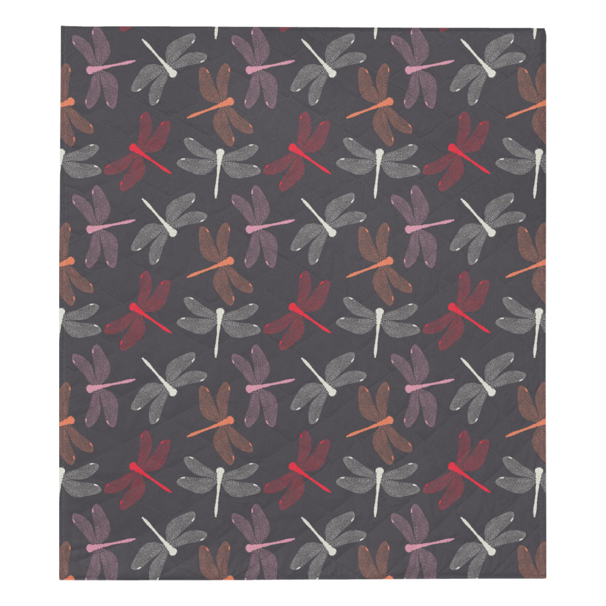 Dragonfly Pattern Print Design 01 Premium Quilt