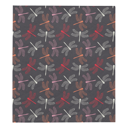 Dragonfly Pattern Print Design 01 Premium Quilt