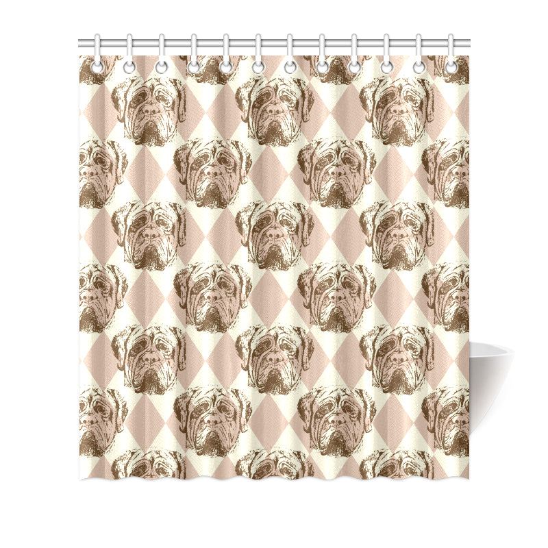 Mastiffs Pattern Print Design 01 Shower Curtain