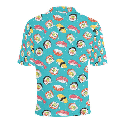 Sushi Print Design LKS305 Men Polo Shirt