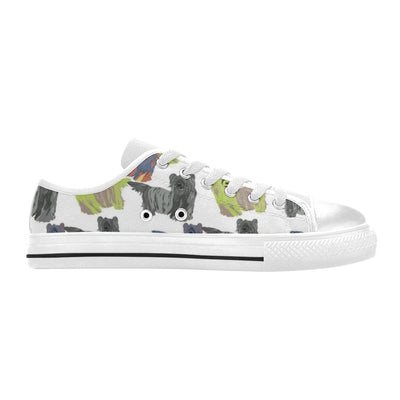 Skye Terriers Print Design LKS301 Women's White Low Top Shoes