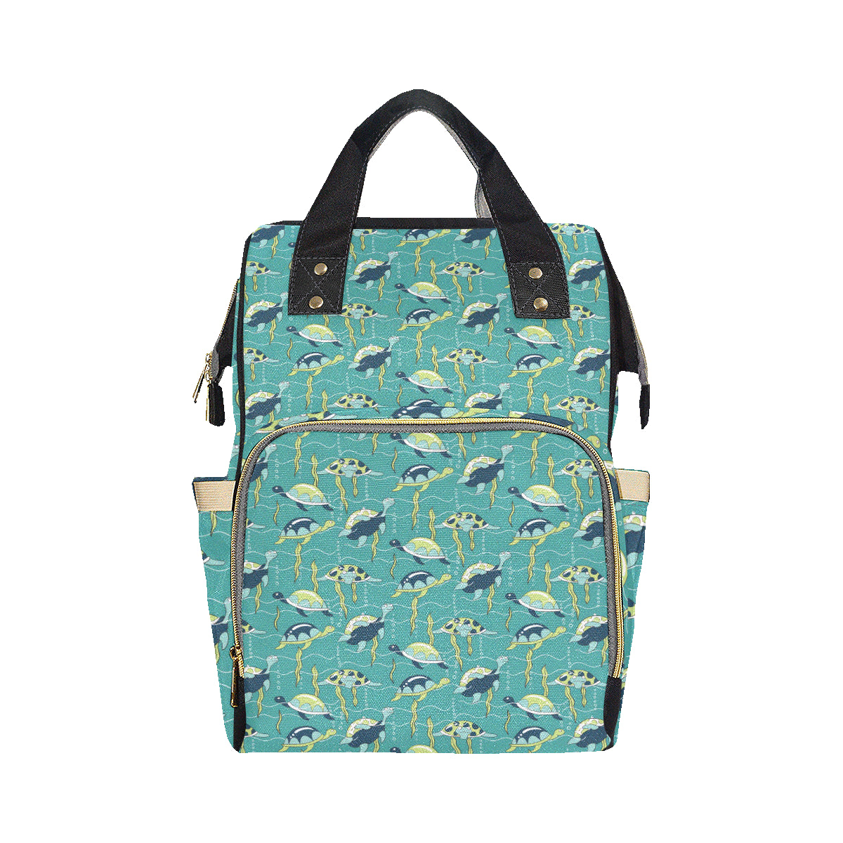 Sea Turtle Pattern Print Design T08 Diaper Bag Backpack
