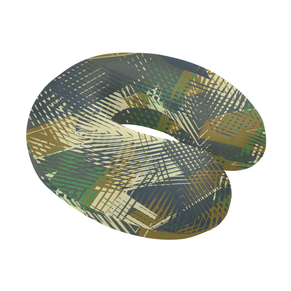 Military Camouflage Pattern Print Design 01 U-Shaped Travel Neck Pillow