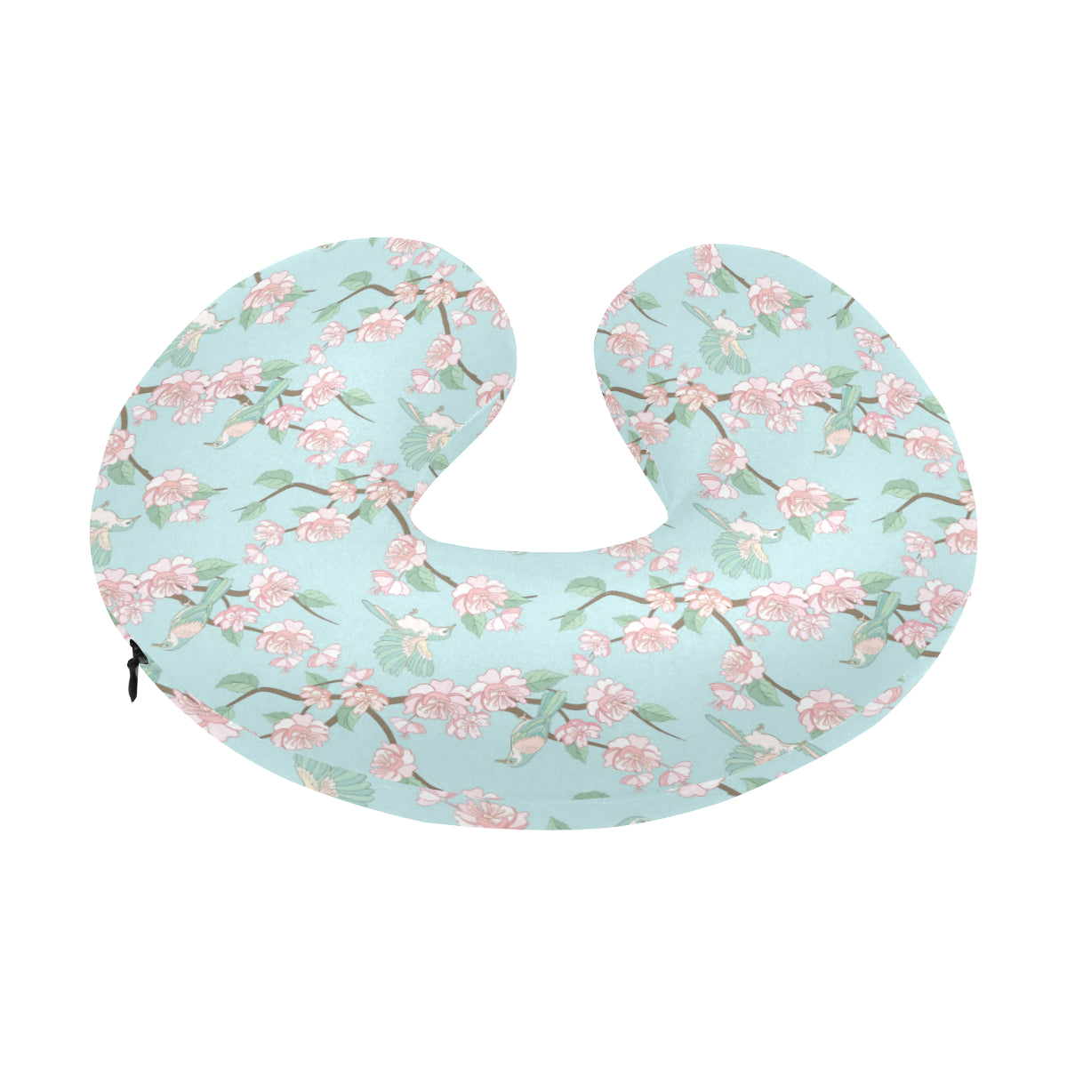 Cherry Blossom Pattern Print Design 02 U-Shaped Travel Neck Pillow