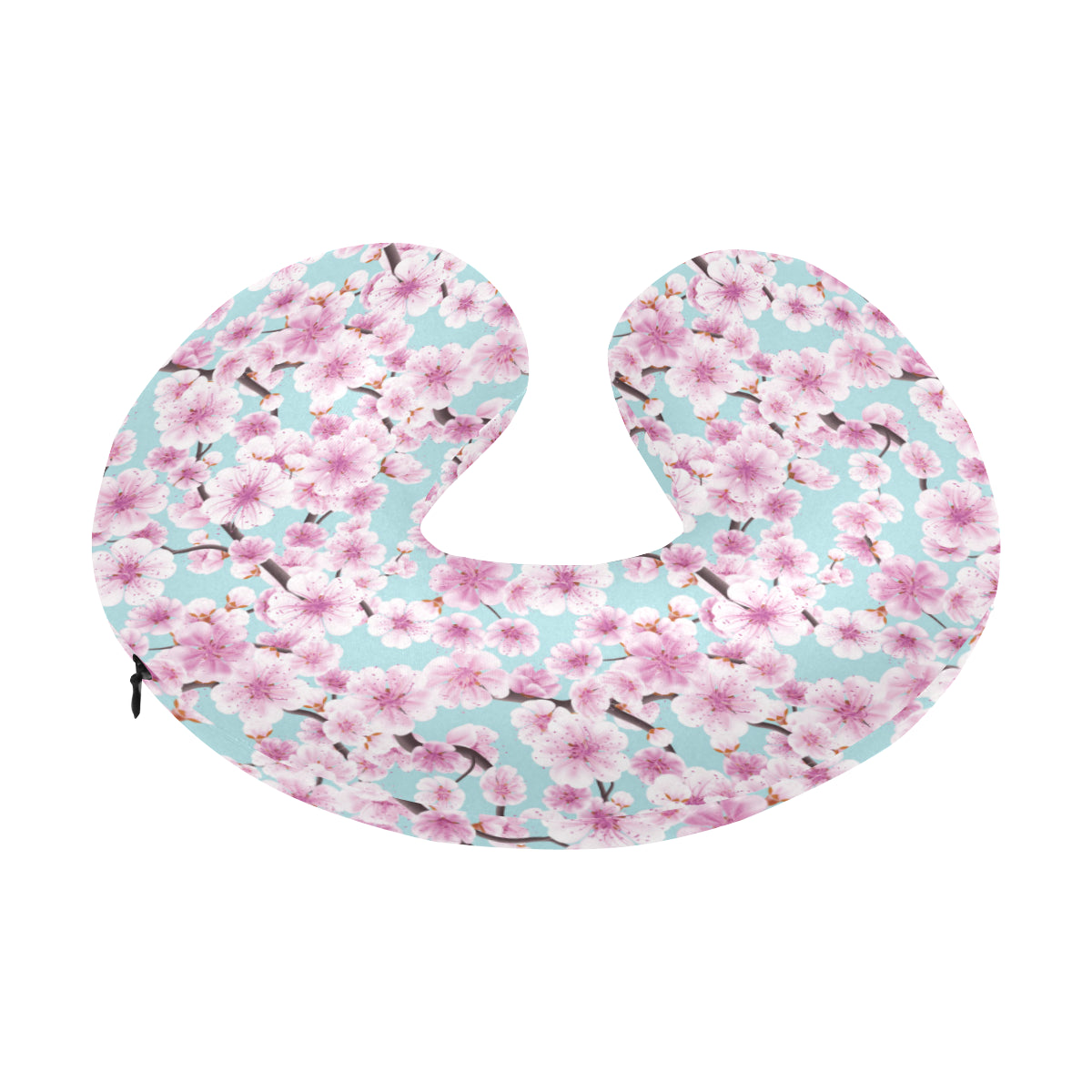 Cherry Blossom Pattern Print Design 01 U-Shaped Travel Neck Pillow