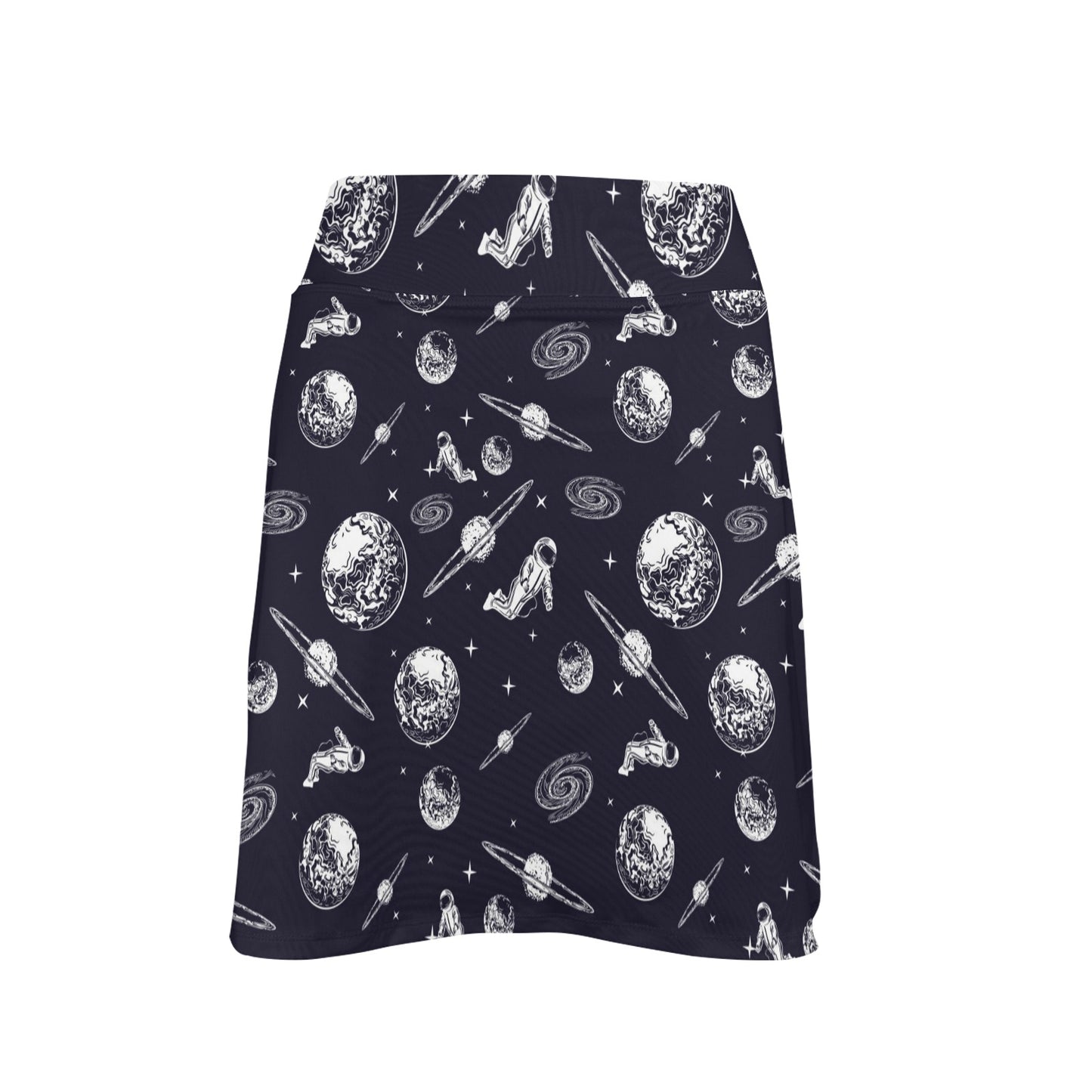 Space Astronaut Print Design LKS302 17" Golf & Pickleball Skort with Pockets