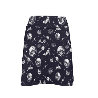 Space Astronaut Print Design LKS302 17" Golf & Pickleball Skort with Pockets