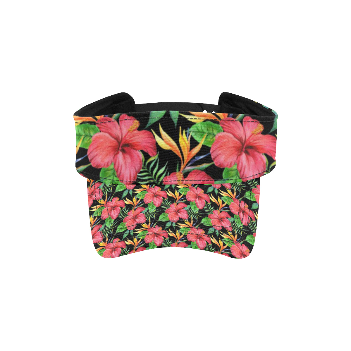 Red Hibiscus Pattern Print Design HB07 Unisex Sun Visor