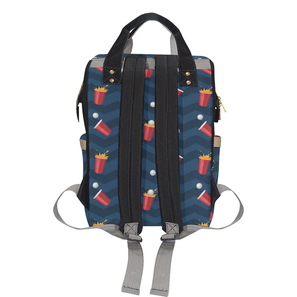Beer Pong Pattern Print Design 01 Diaper Bag Backpack