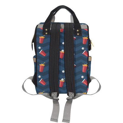 Beer Pong Pattern Print Design 01 Diaper Bag Backpack