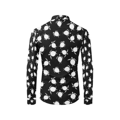 Sea Turtle Print Design LKS303 Men's Long Sleeve Dress Shirt
