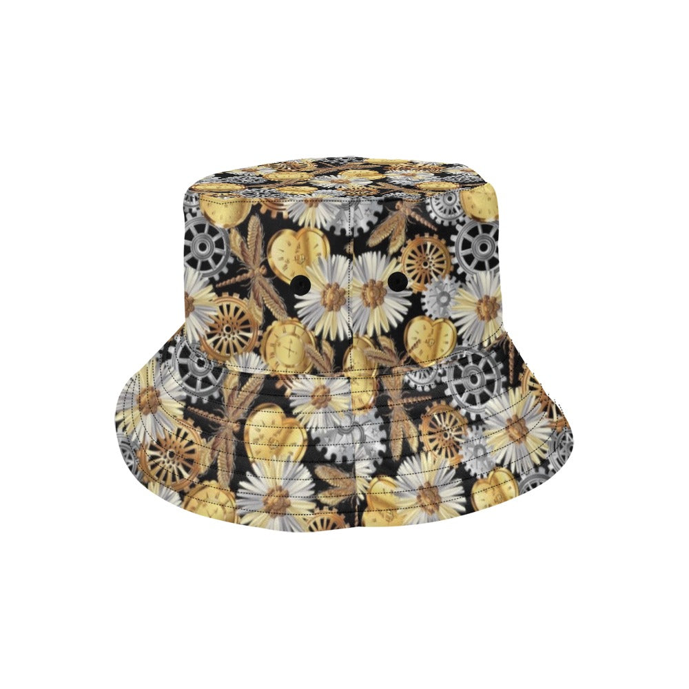 Steampunk Dragonfly Print Design LKS302 Unisex Bucket Hat