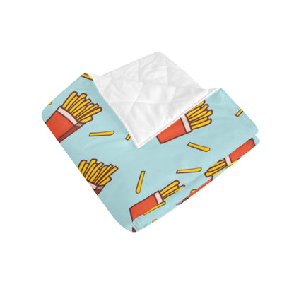 French Fried Pattern Print Design 02 Premium Quilt