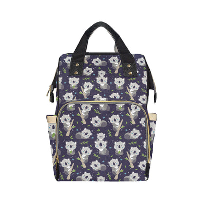 Koala Pattern Print Design 04 Diaper Bag Backpack