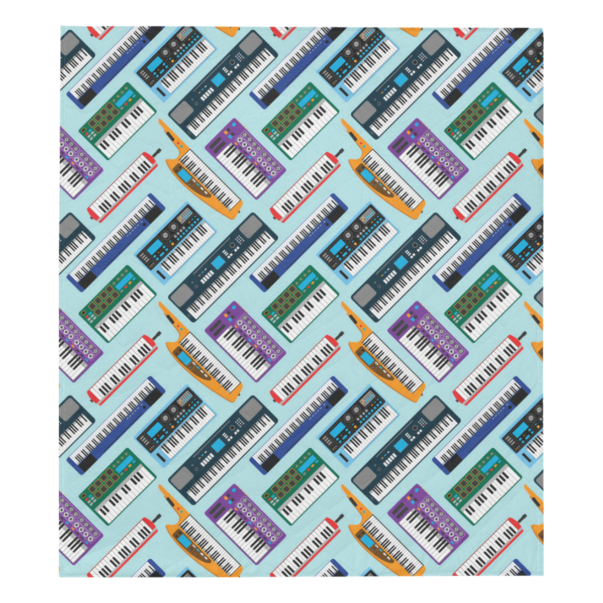 Synthesizer Pattern Print Design 02 Premium Quilt