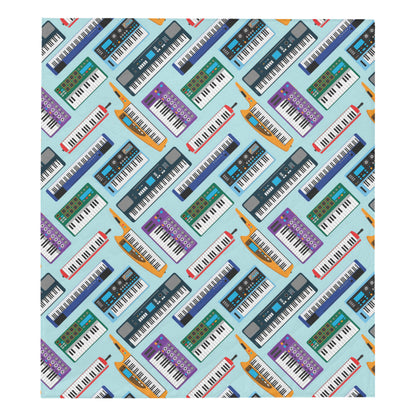 Synthesizer Pattern Print Design 02 Premium Quilt