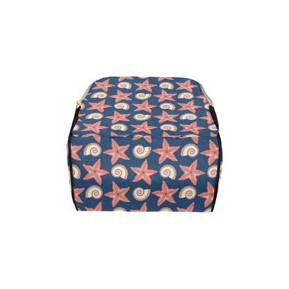 Starfish Pattern Print Design 03 Diaper Bag Backpack