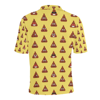 Emoji Poop Print Pattern Men Polo Shirt