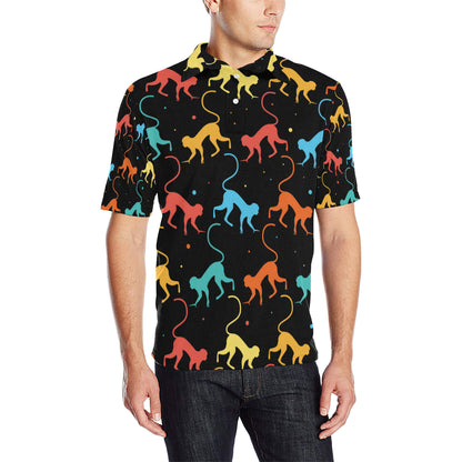 Monkey Pattern Print Design 01 Men Polo Shirt