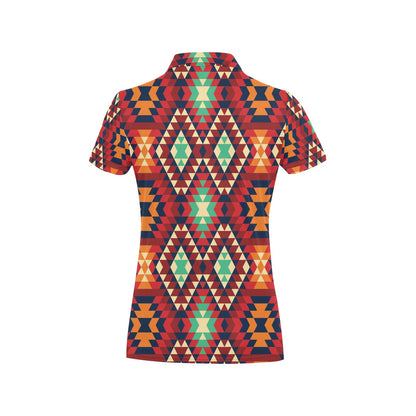 Native Pattern Print Design A07 Women's Polo Shirt
