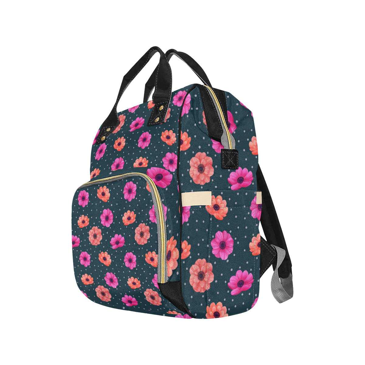 Anemone Pattern Print Design AM08 Diaper Bag Backpack