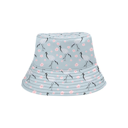Sakura Bird Print Design LKS304 Unisex Bucket Hat