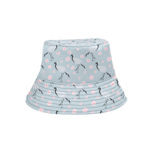 Sakura Bird Print Design LKS304 Unisex Bucket Hat