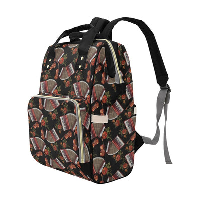 Accordion Print Design LKS403 Diaper Bag Backpack