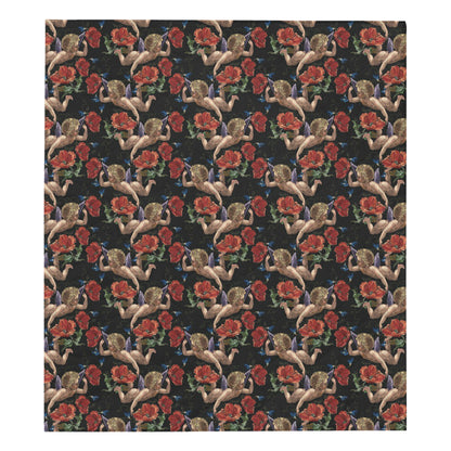 Cupid Pattern Print Design 05 Premium Quilt