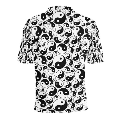 Yin Yang Print Design LKS302 Men Polo Shirt