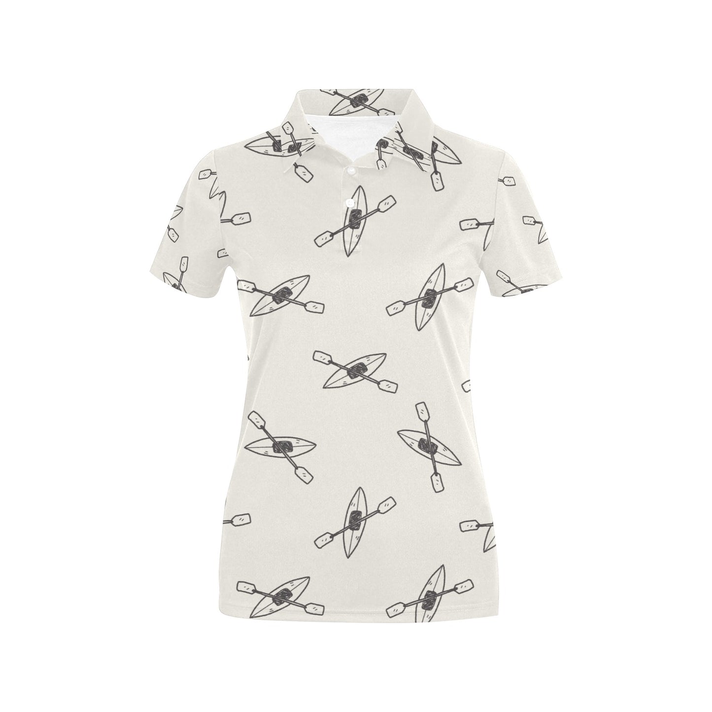 Kayak Pattern Print Design 01 Women's Polo Shirt