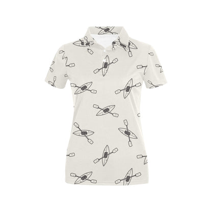Kayak Pattern Print Design 01 Women's Polo Shirt